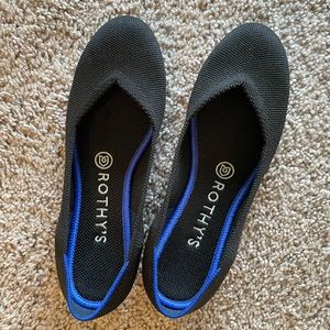 rothy’s “the flat” black, size 7. NEVER WORN